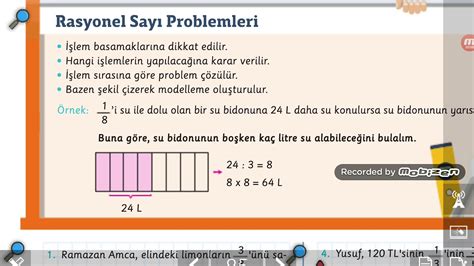 rasyonel sayılarla problemler 7 sınıf test